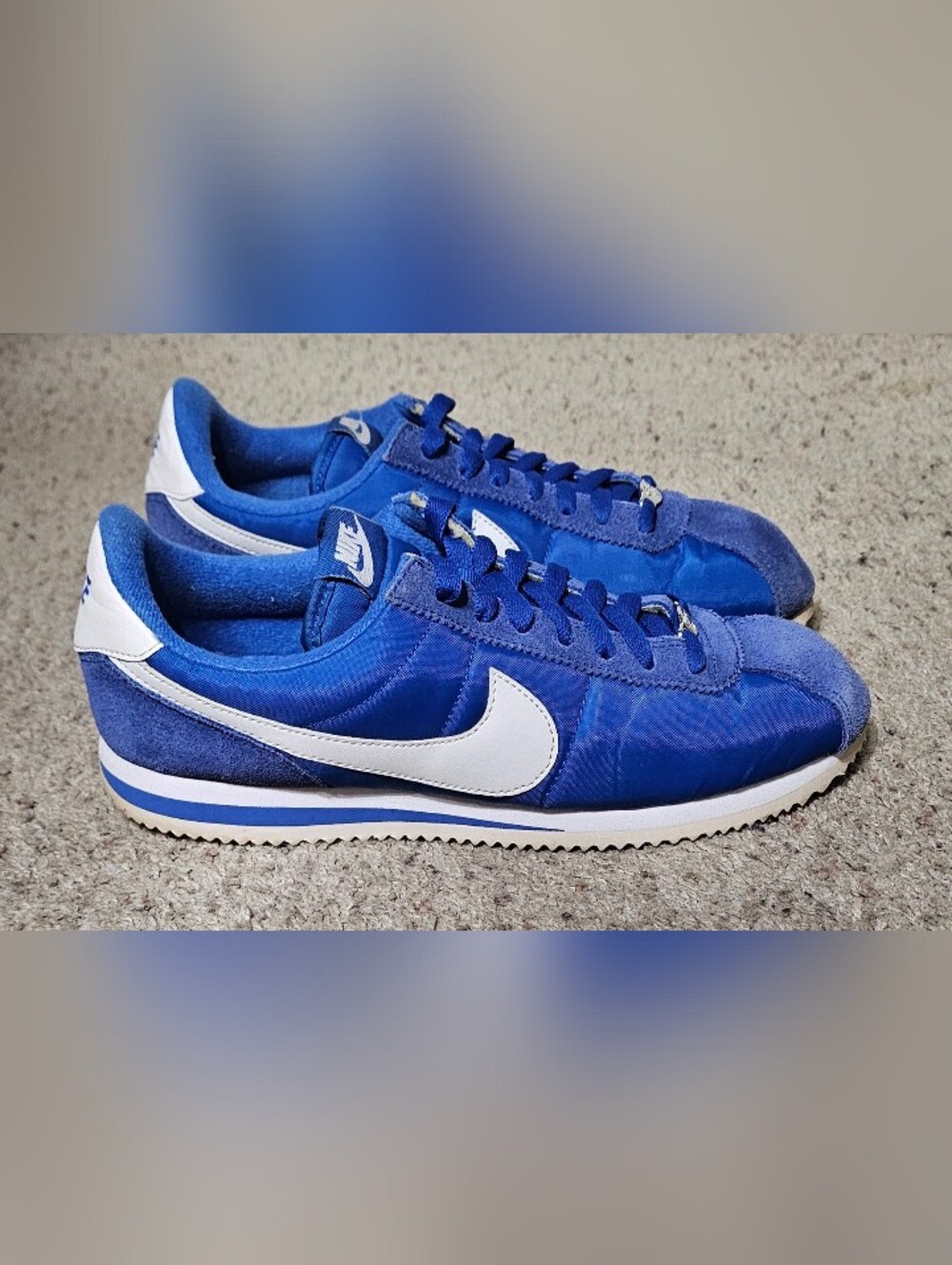 Nike (819720-410) Classic Cortez Nylon Sneakers In Signal Blue Men's Size: 9.5